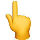 Pointing Up Emoji, Apple style