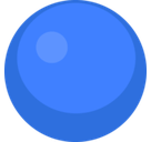 Blue Circle Emoji, Facebook style