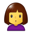 Woman Pouting Emoji, Samsung style