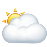 Sun Behind Large Cloud Emoji, Apple style