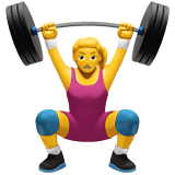 Woman Lifting Weights Emoji, Apple style