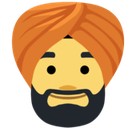 Man Wearing Turban Emoji, Facebook style