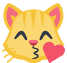 Kissing Cat Face Emoji, Facebook style