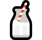 Glass of Milk Emoji, Microsoft style