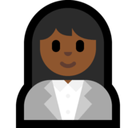Woman Office Worker Emoji with Medium-Dark Skin Tone, Microsoft style