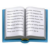 Open Book Emoji, Apple style