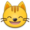 Grinning Cat Face with Smiling Eyes Emoji, Samsung style