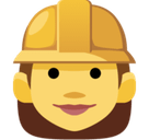 Woman Construction Worker Emoji, Facebook style