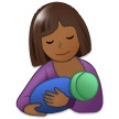 Breast-Feeding Emoji with Medium-Dark Skin Tone, Samsung style
