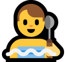 Man in Steamy Room Emoji, Microsoft style