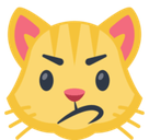 Pouting Cat Face Emoji, Facebook style