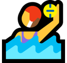 Woman Playing Water Polo Emoji, Microsoft style