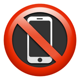 No Mobile Phones Emoji, Apple style