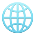 Globe with Meridians Emoji, LG style