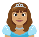 Princess Emoji with Medium Skin Tone, Facebook style