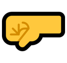 Left-Facing Fist Emoji, Microsoft style