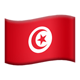 Flag: Tunisia Emoji, Apple style
