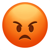 Pouting Face Emoji, Apple style