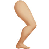 Leg Emoji with Medium-Light Skin Tone, Apple style