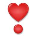 Heavy Heart Exclamation Emoji, LG style