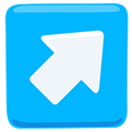 Up-Right Arrow Emoji, Facebook style