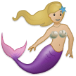 Mermaid Emoji with Medium-Light Skin Tone, Samsung style