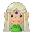 Woman Elf Emoji with Medium-Light Skin Tone, Samsung style
