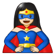 Woman Superhero Emoji with Light Skin Tone, Samsung style