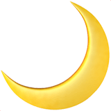 Crescent Moon Emoji, Apple style