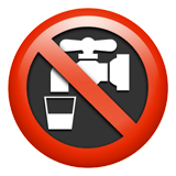 Non-Potable Water Emoji, Apple style
