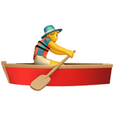Man Rowing Boat Emoji, Apple style