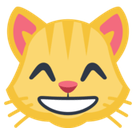 Grinning Cat Face with Smiling Eyes Emoji, Facebook style