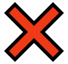 Cross Mark Emoji, Microsoft style