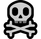 Skull and Crossbones Emoji, Microsoft style