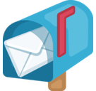 Open Mailbox with Raised Flag Emoji, Facebook style