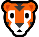 Tiger Face Emoji, Microsoft style