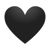 Black Heart Emoji, Google style