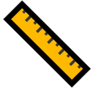 Straight Ruler Emoji, Microsoft style