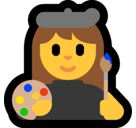 Woman Artist Emoji, Microsoft style