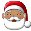 Santa Claus Emoji with Medium Skin Tone, Samsung style