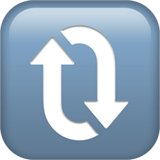 Clockwise Vertical Arrows Emoji, Apple style