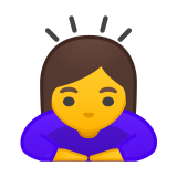 Woman Bowing Emoji, Google style