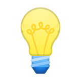 Light Bulb Emoji, Google style