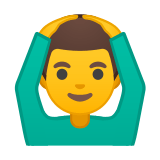 Man Gesturing Ok Emoji, Google style