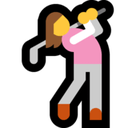 Woman Golfing Emoji, Microsoft style