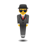 Man in Suit Levitating Emoji, Google style