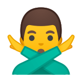 Man Gesturing No Emoji, Google style