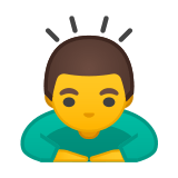 Man Bowing Emoji, Google style