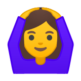 Woman Gesturing Ok Emoji, Google style