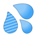 Sweat Droplets Emoji, Google style